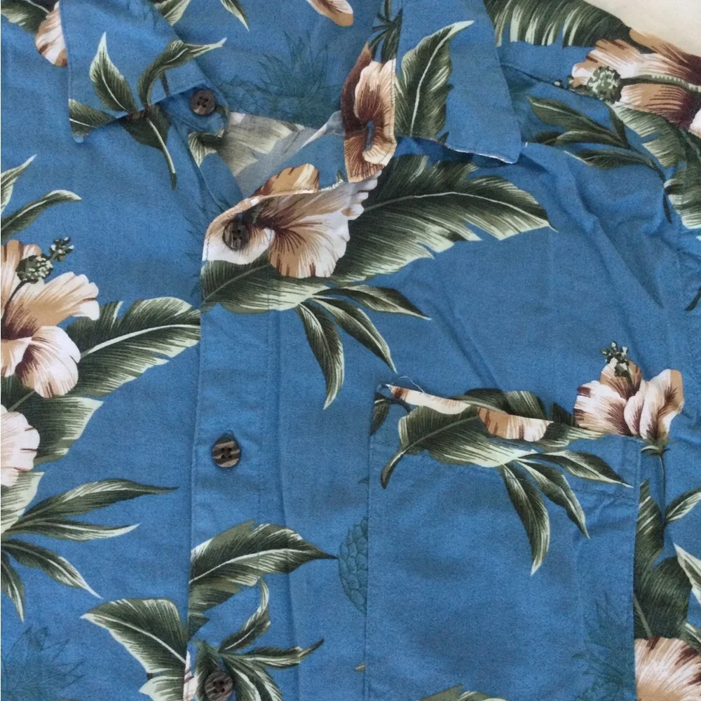 PRICE DROP! Blue Hawaiian Shirt - Picture 2 of 3